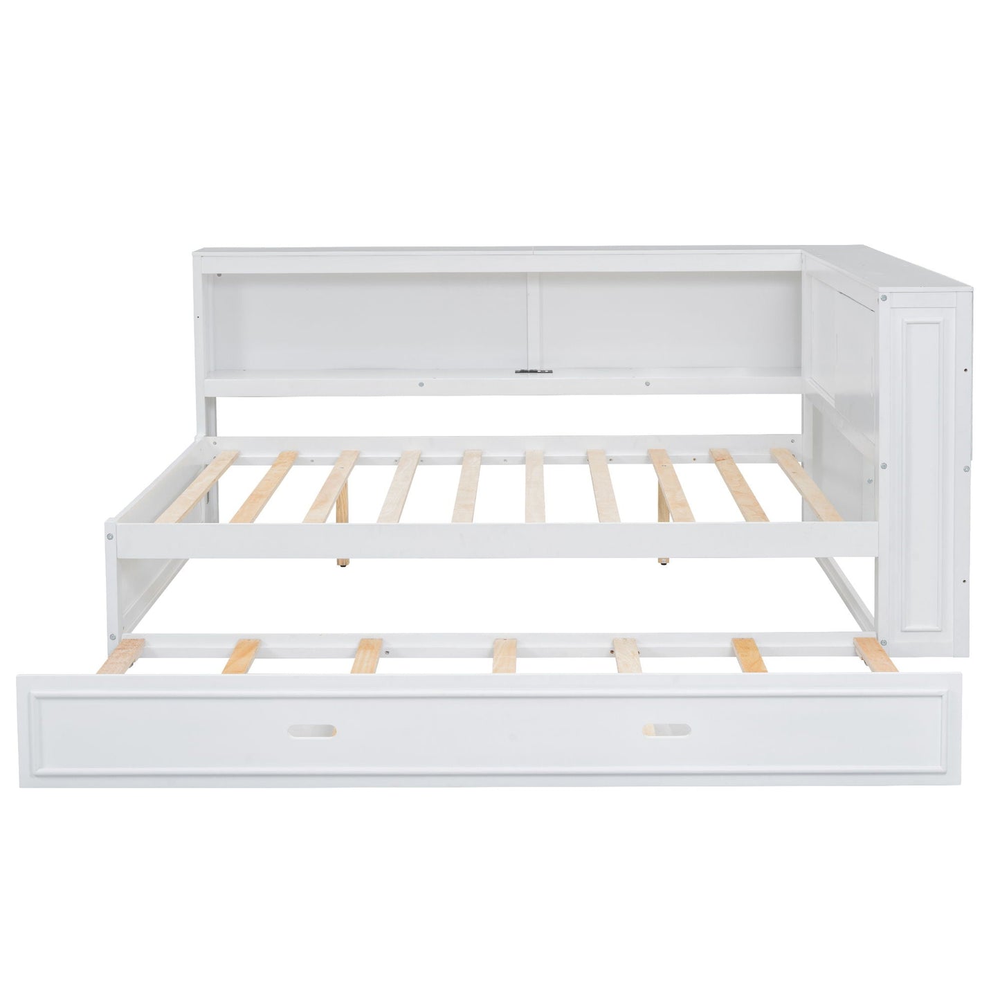 Daybed frame with built-in storage cabinet on the right and slatted bed base on Tampa Home & Garden Store