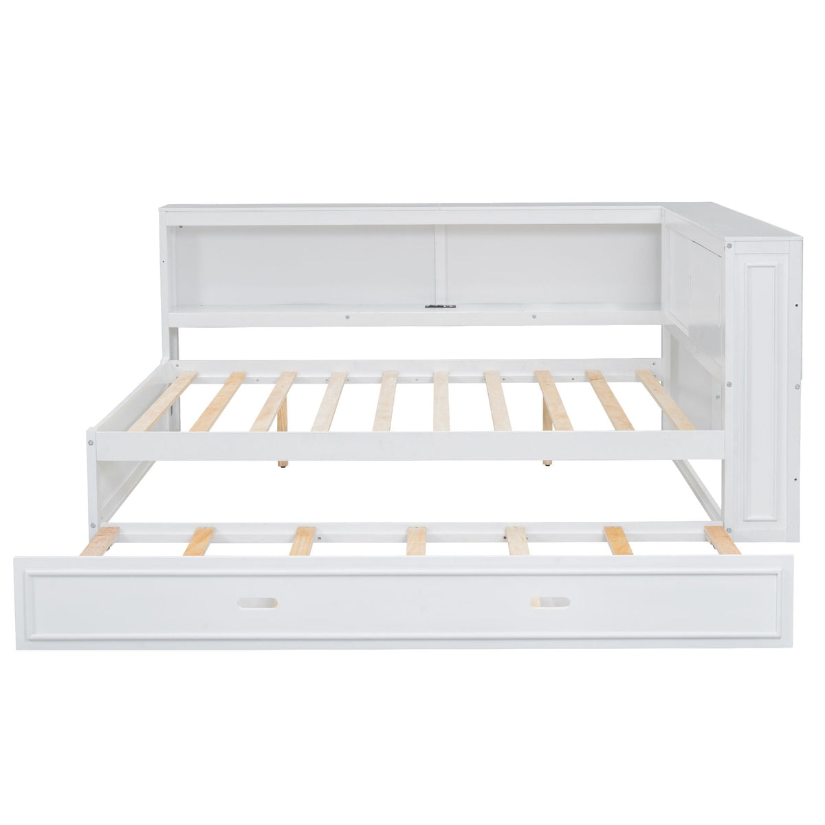 Daybed frame with built-in storage cabinet on the right and slatted bed base on Tampa Home & Garden Store
