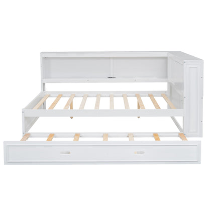 Daybed frame with built-in storage cabinet on the right and slatted bed base on Tampa Home & Garden Store