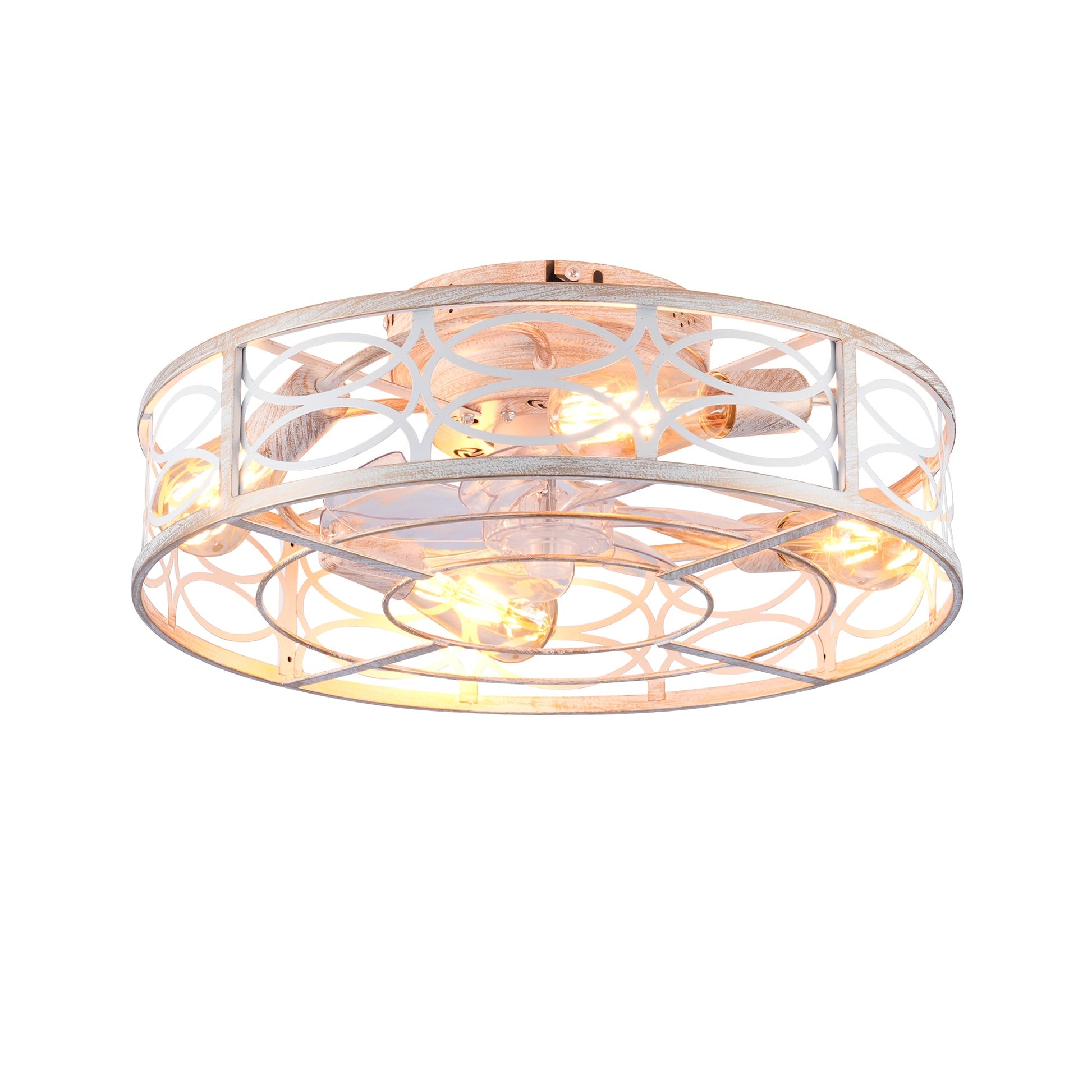 20-inch caged ceiling fan with lights and remote by HouseOfZazla antique bronze finish on Tampa Home & Garden Store
