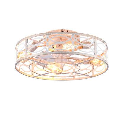 20-inch caged ceiling fan with lights and remote by HouseOfZazla antique bronze finish on Tampa Home & Garden Store