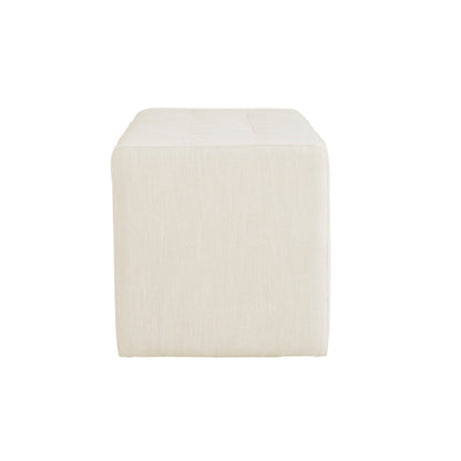 Cream storage bench with polyester upholstery and soft-close lid by HouseOfZazla on Tampa Home & Garden Store