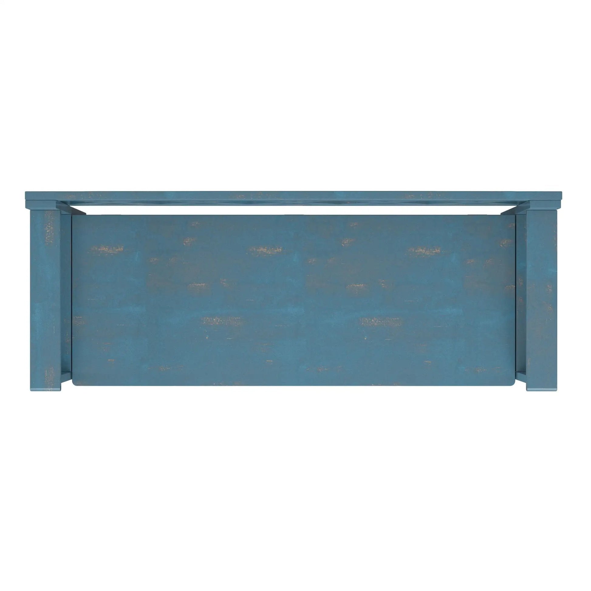 Amherst Handcrafted Entryway Storage Bench blue distressed finish by Unique Piece Furniture on Tampa Home & Garden Store