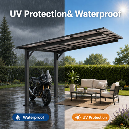 Carport 10x10FT PC roof with galvanized steel frame and sloped roof by HouseOfZazla on Tampa Home & Garden Store