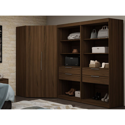 Mulberry Wardrobe Closet with adjustable shelving in dark brown; shelves & drawers HouseOfZazla on Tampa Home & Garden Store