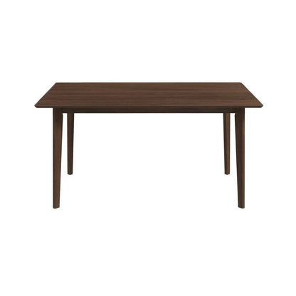 Carlos Dining Table in Solid Wood Brown Finish