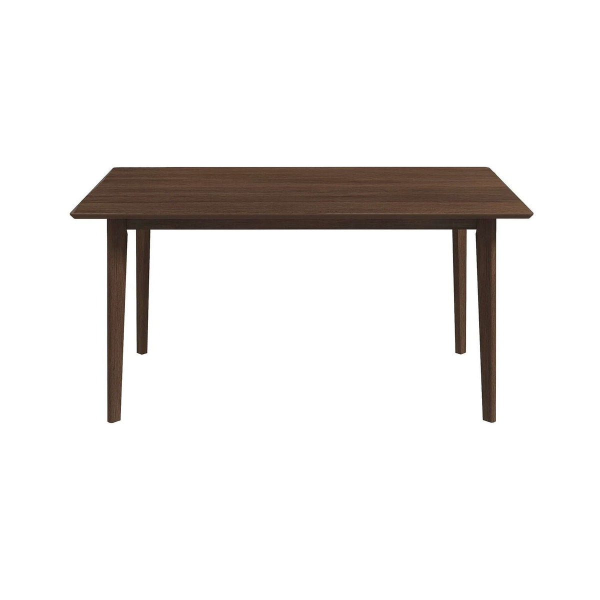 Mid-Century Modern solid wood dining table with beveled edges in dark brown by HouseOfZazla on Tampa Home & Garden Store