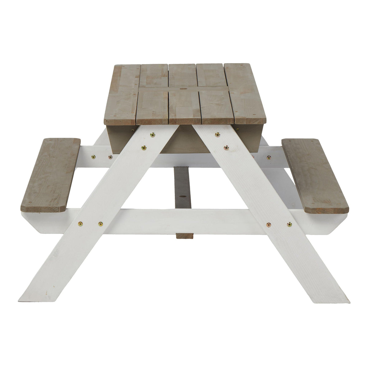 Kids cedar picnic table with sand and water table conversion, natural wood slat top on Tampa Home & Garden Store