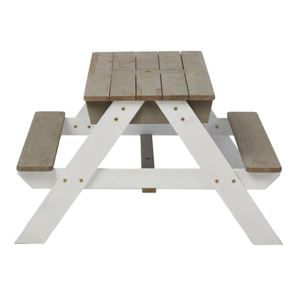 Kids cedar picnic table with sand and water table conversion, natural wood slat top on Tampa Home & Garden Store