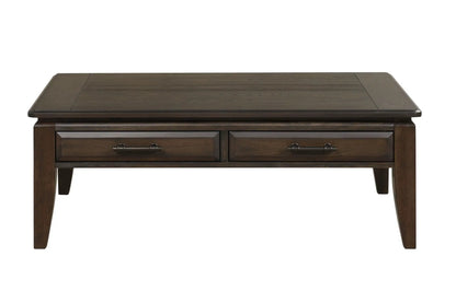 Mahogany Traditional Table With Storage Drawer
