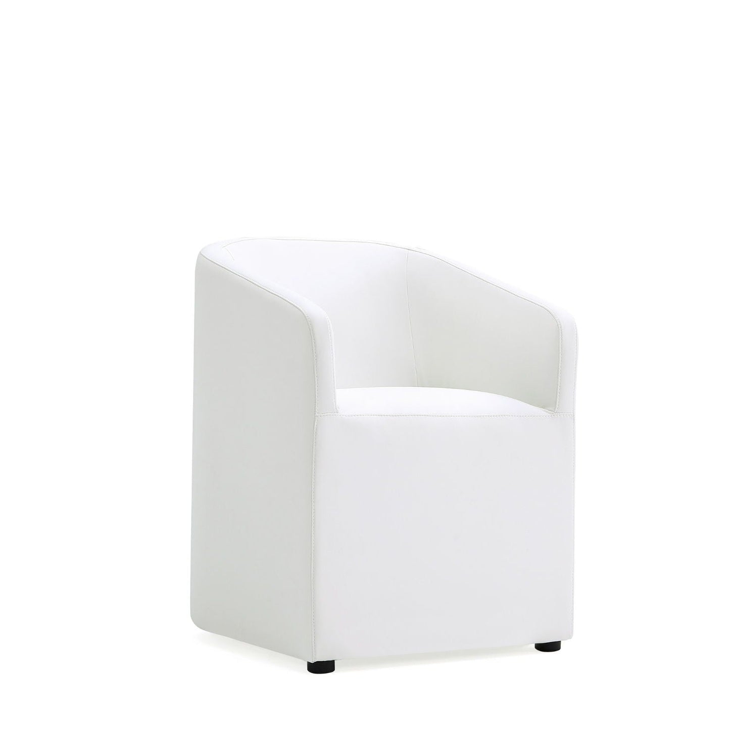 Anna and Modern Round Vegan Dining Armchair