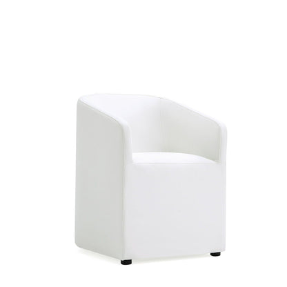 Anna and Modern Round Vegan Dining Armchair