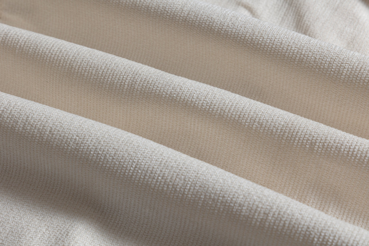 Sectional sofa fabric close-up beige woven texture on Tampa Home & Garden Store