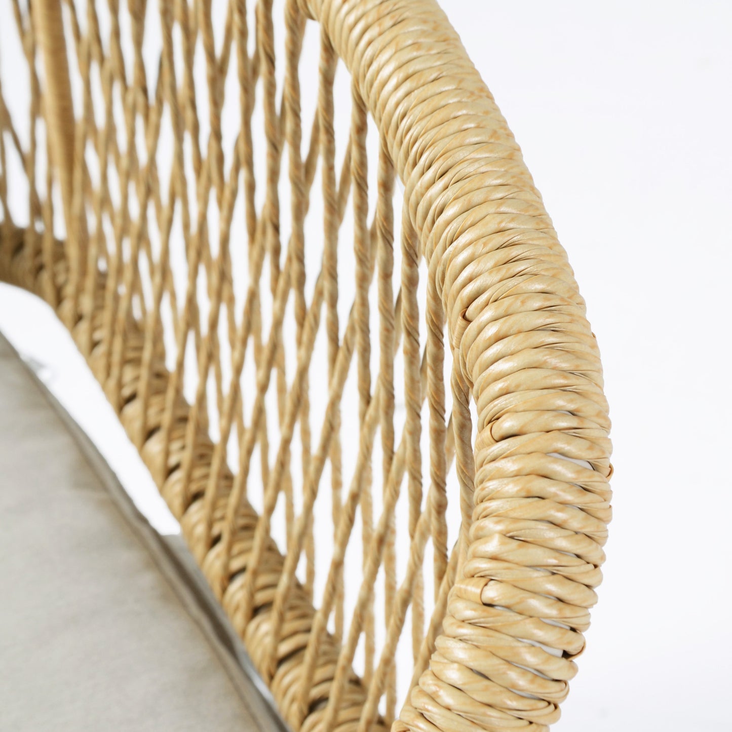 Outdoor Dining Chair Set of Two Woven Rattan