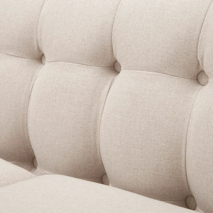 Jack Modern Tuxedo Tufted Sofa beige fabric upholstery Unique Piece Furniture on Tampa Home & Garden Store