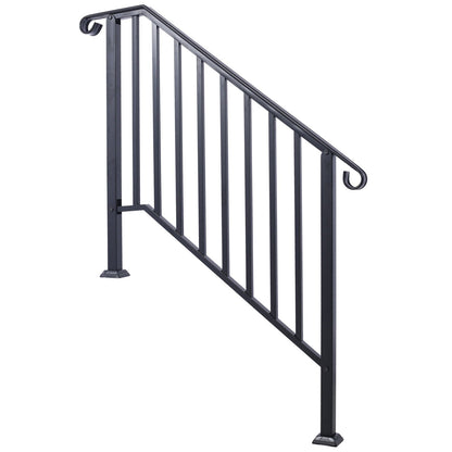A Powder Coated Wrought Iron Handrail For Steps