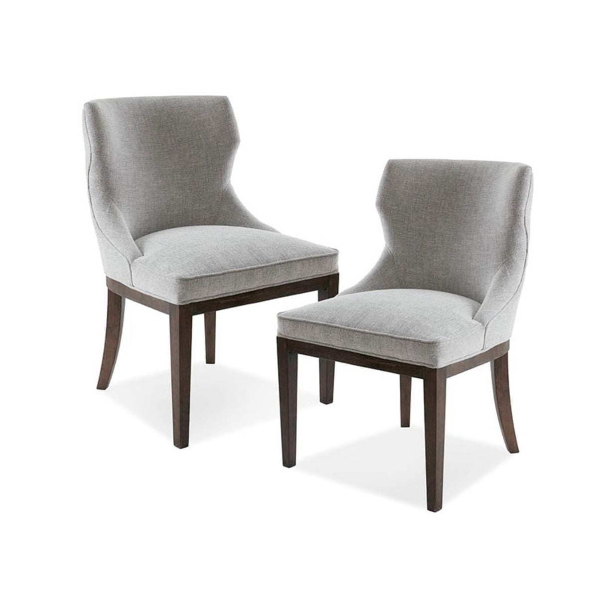 Mist Gray dining side chair set with solid wood legs, 2 upholstered chairs HouseOfZazla on Tampa Home & Garden Store