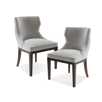 Mist Gray dining side chair set with solid wood legs, 2 upholstered chairs HouseOfZazla on Tampa Home & Garden Store