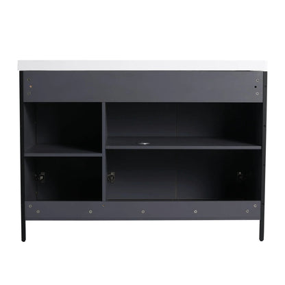 Contemporary Vanity with Adjustable Shelves