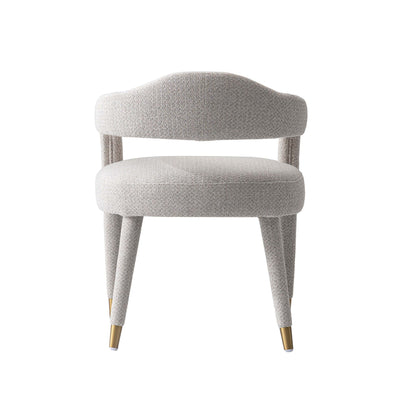 Aspen Solid Wood Mid Century Tweed Armchair