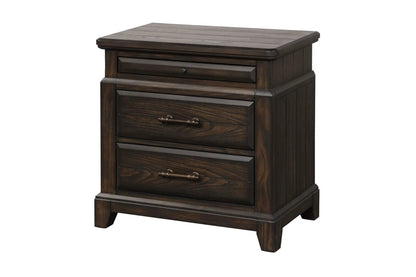 2 Drawer Nightstand With Mahogany Finish