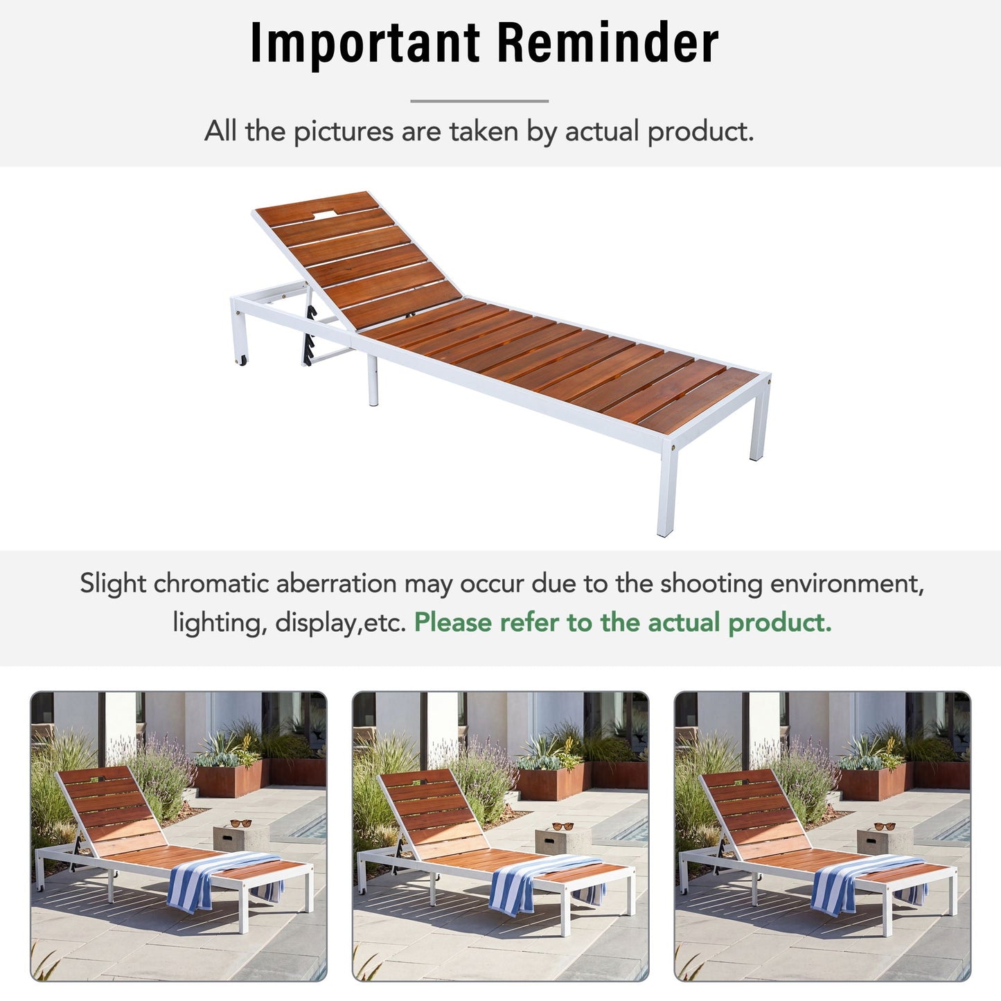 Outdoor Chaise Pool Chair For Reading And Sunbath