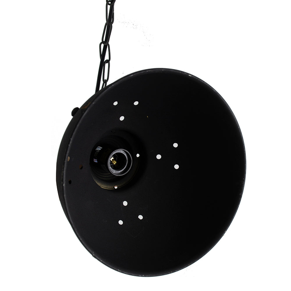 D10.4x11.4 hanging lamp in black metal with chain by HouseOfZazla on Tampa Home & Garden Store