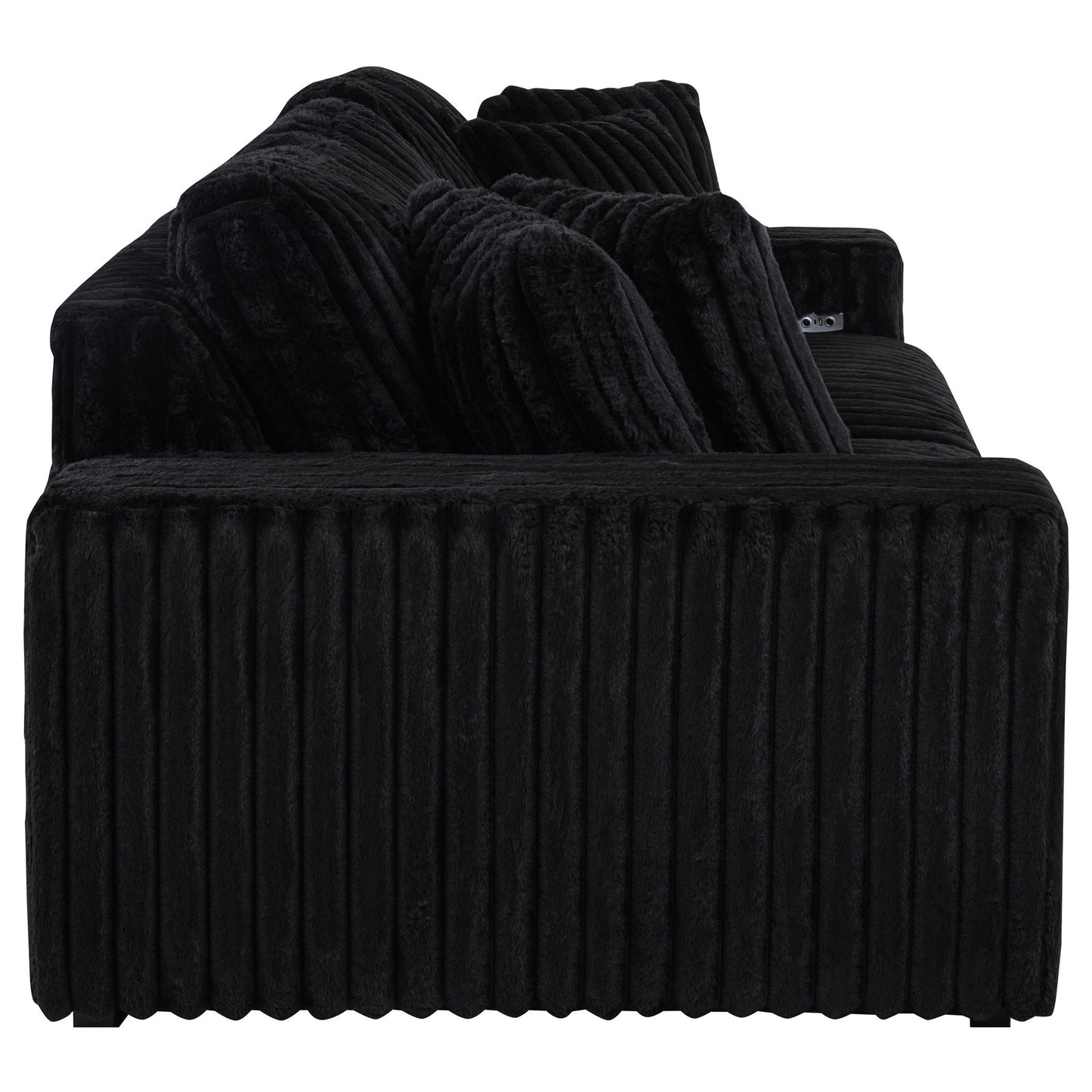 Clifford Black Dual Power Chaise And Recliner