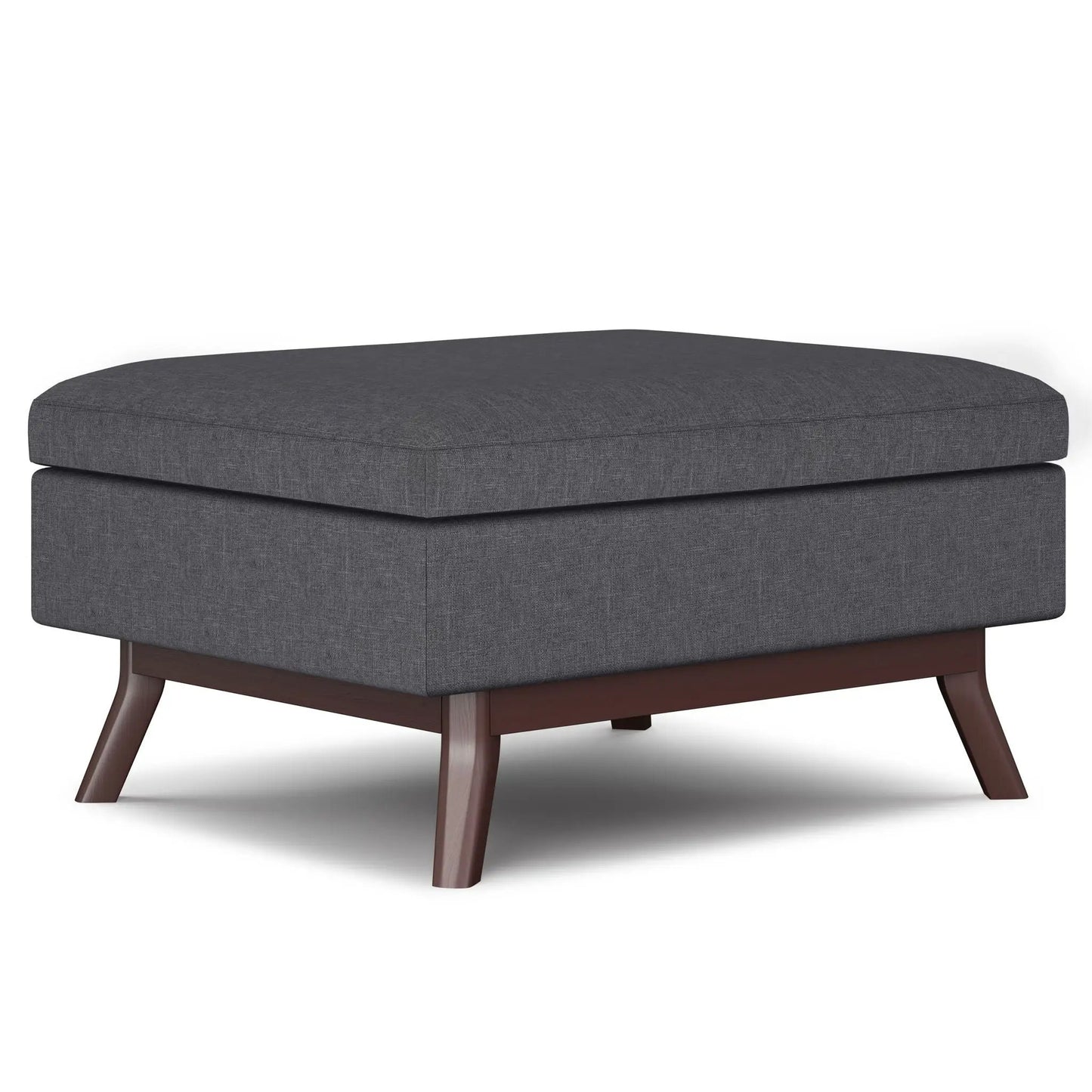 Owen upholstered rectangular storage ottomans set of 2 in charcoal gray fabric on Tampa Home & Garden Store