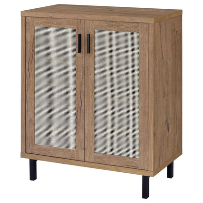 Stagg 2-Door Shoe Storage Cabinet, wood finish with perforated doors by HouseOfZazla on Tampa Home & Garden Store