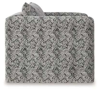 Kenbell Accent Chair Black and White Geometric