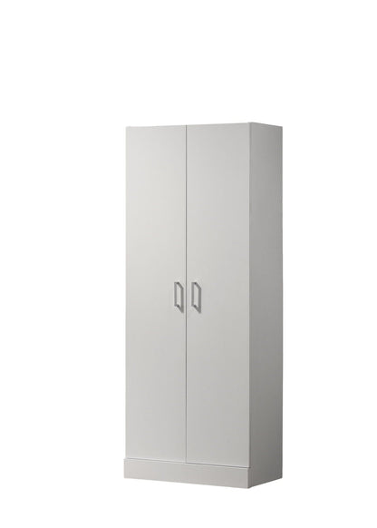 White double-door storage cabinet, 60 inches tall, modern slim design by HouseOfZazla on Tampa Home & Garden Store
