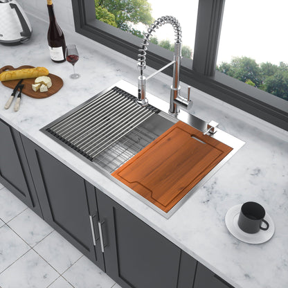 Drop In Kitchen Sink Stainless Steel Workstation