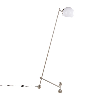 Eileen contemporary floor lamp nickel white glass shade by HouseOfZazla on Tampa Home & Garden Store