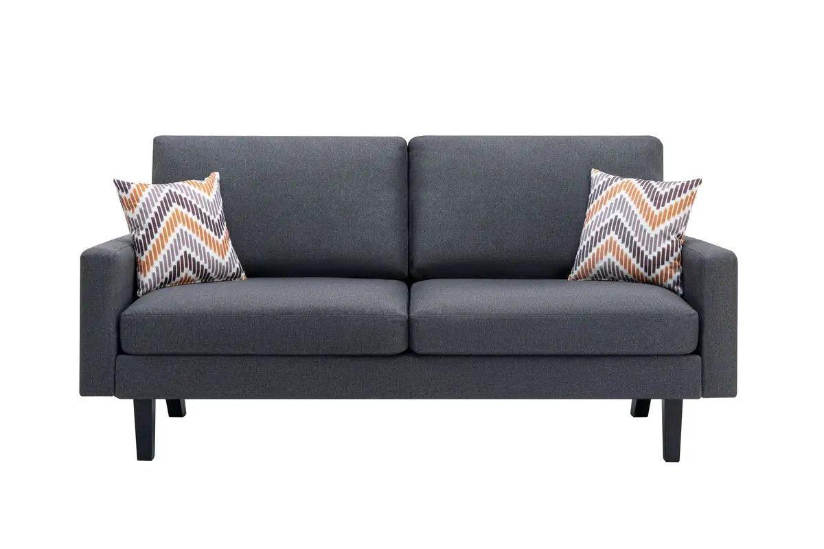 Bahamas Minimalistic Sofa With 2 Throw Pillows