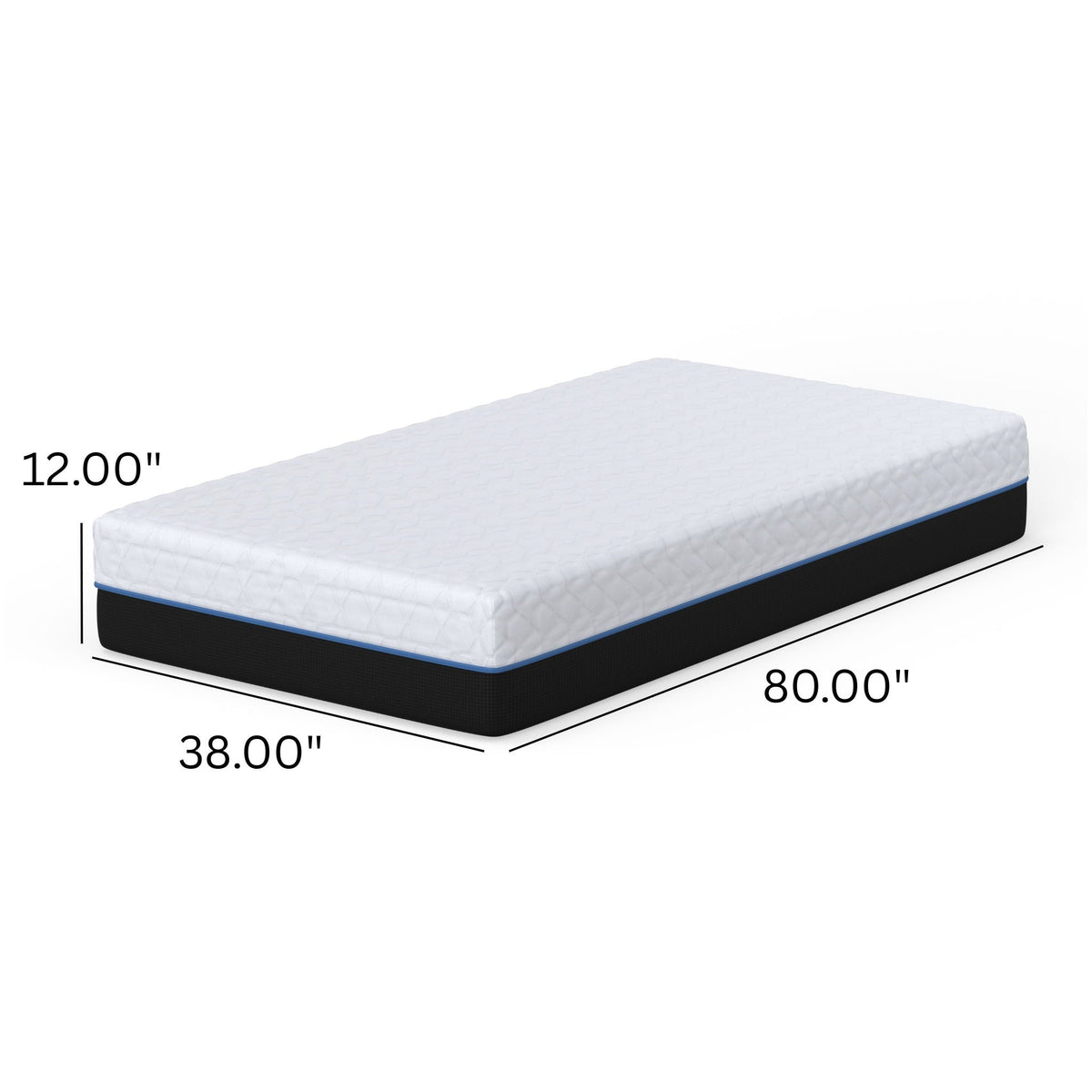 Copper Lux memory foam mattress with phase-change cooling, white cover by HouseOfZazla on Tampa Home & Garden Store