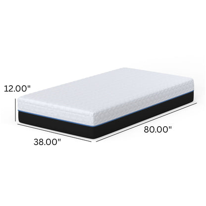 Copper Lux memory foam mattress with phase-change cooling, white cover by HouseOfZazla on Tampa Home & Garden Store