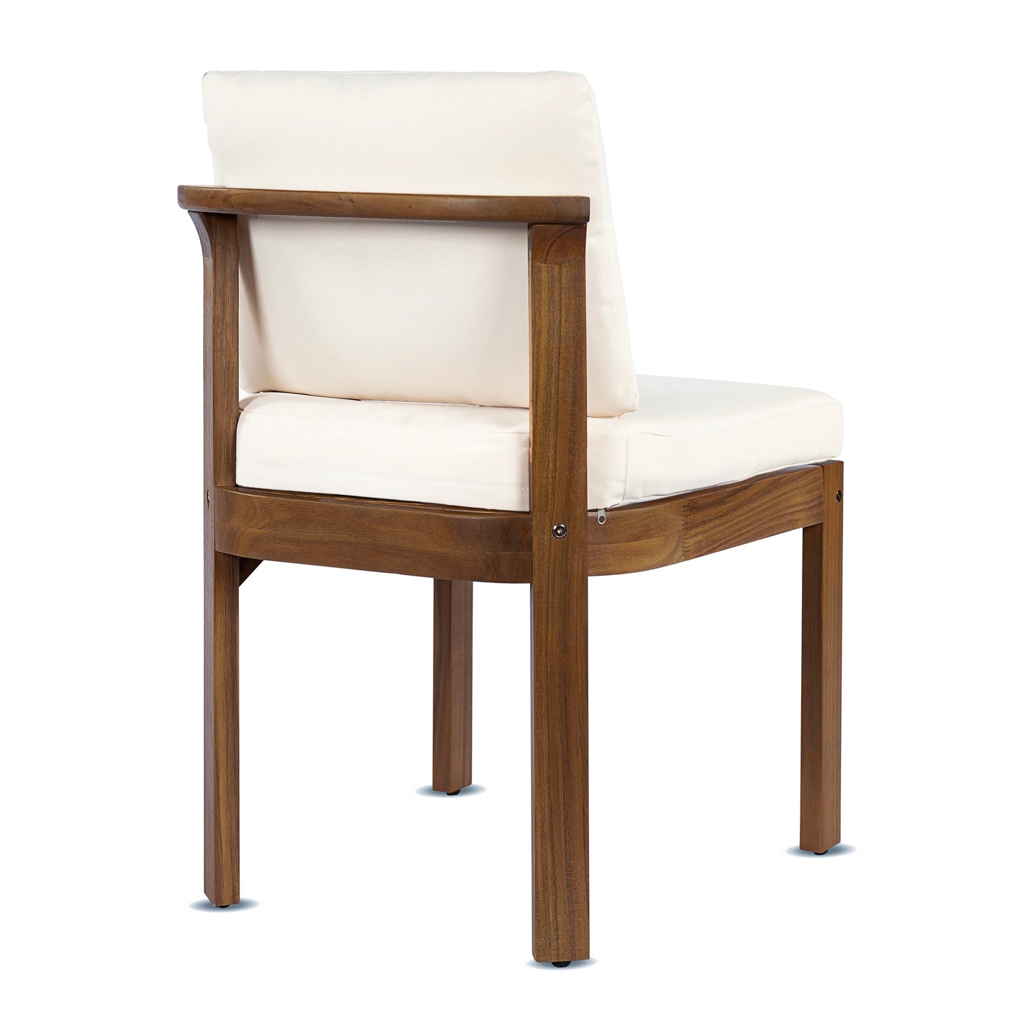 Set of Two Acacia Wood Outdoor Dining Chairs