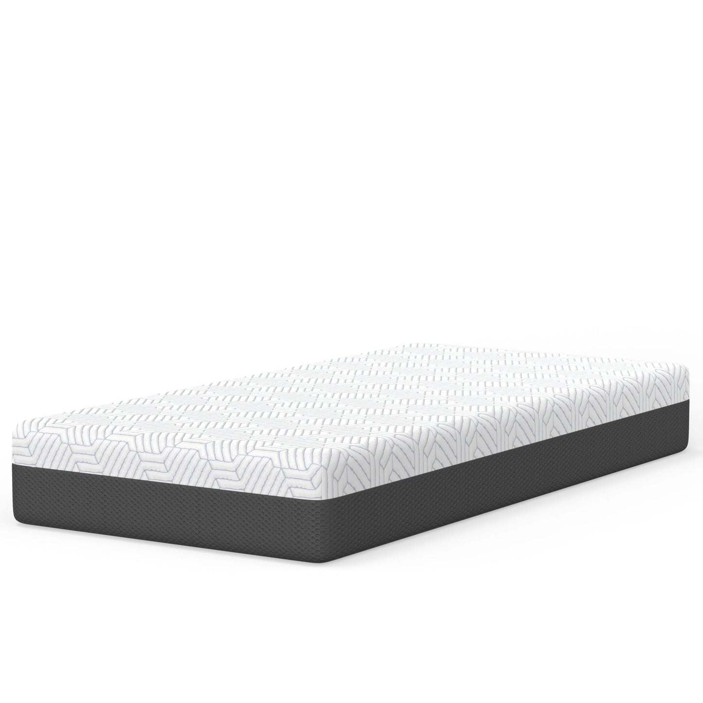 Pur Chill 10in medium firm hybrid mattress with cooling fabric, white with blue top on Tampa Home & Garden Store