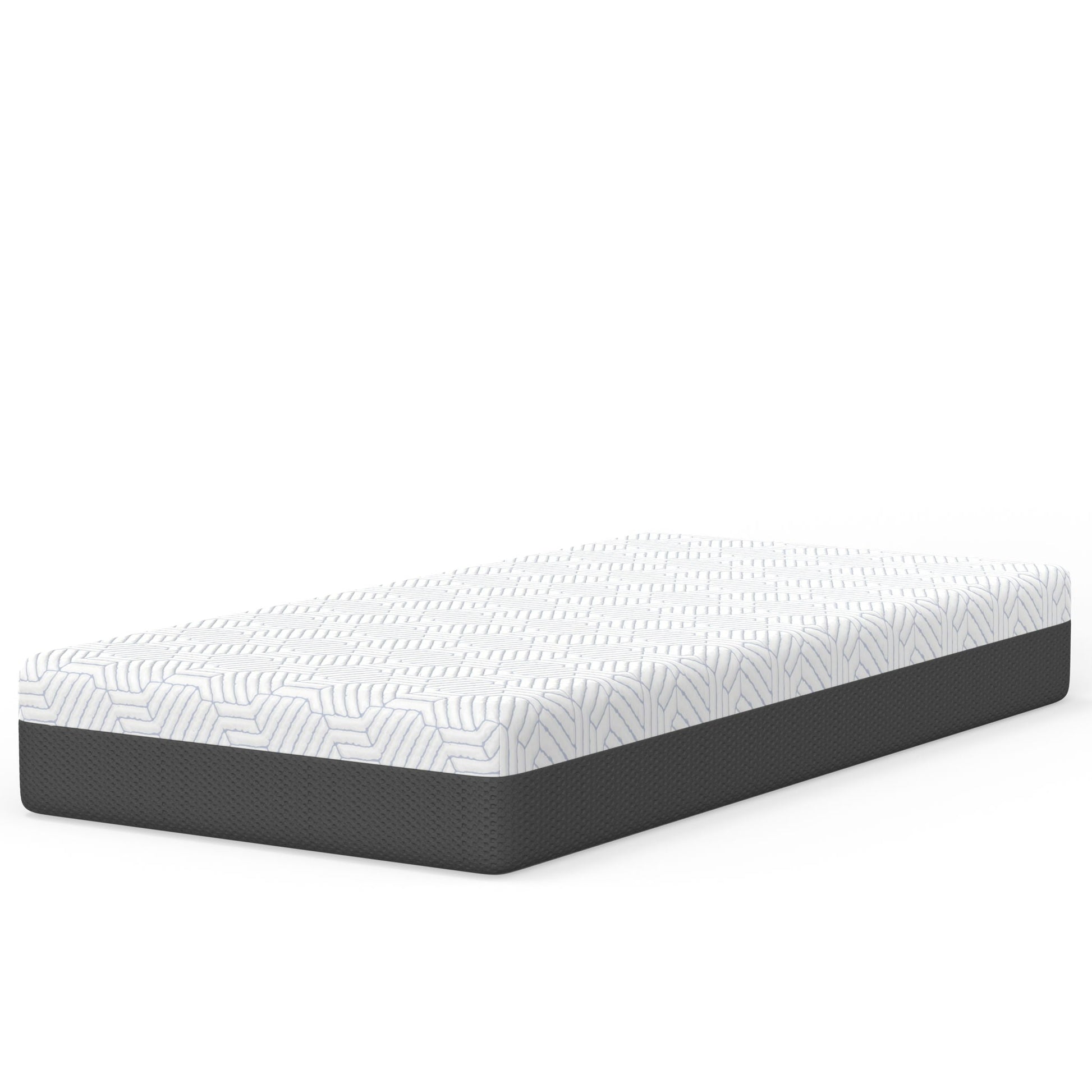 Pur Chill 10in medium firm hybrid mattress with cooling fabric, white with blue top on Tampa Home & Garden Store