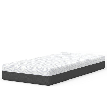 Pur Chill 10in medium firm hybrid mattress with cooling fabric, white with blue top on Tampa Home & Garden Store