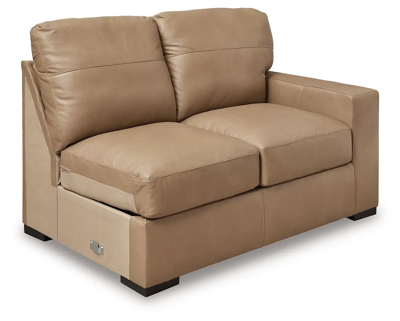 Bandon sectional tan faux leather with storage drawer by Unique Piece Furniture on Tampa Home & Garden Store