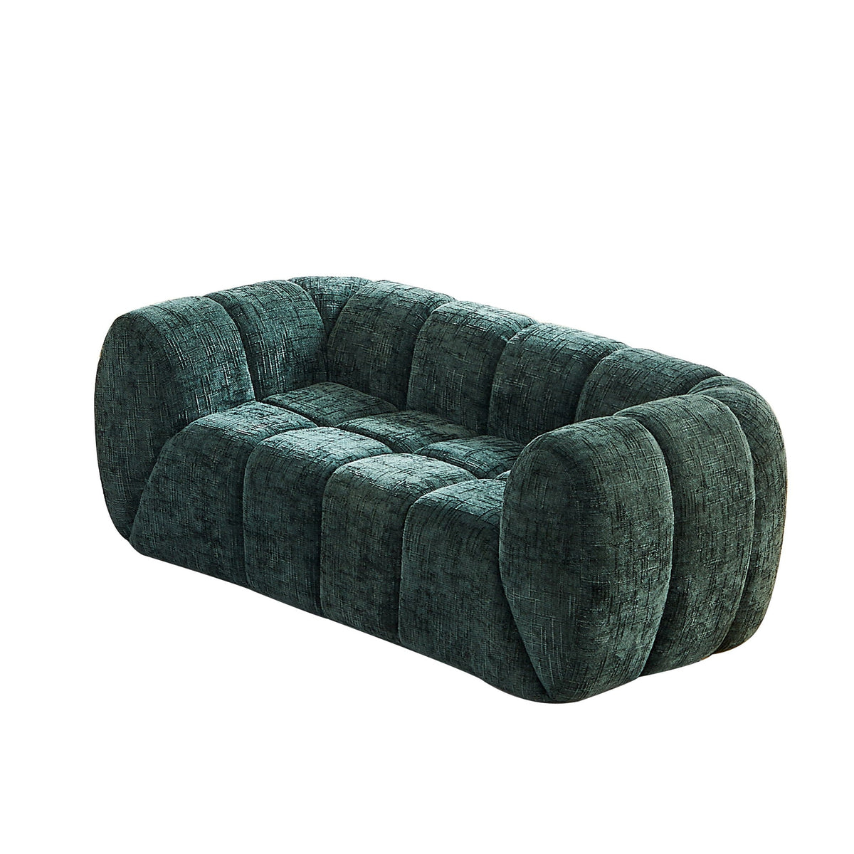 Rounded Cloud Sofa and Piano Key Backrest Design