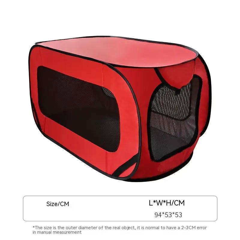 Small and Medium-sized Dog Portable Pet Car Cage red with black mesh panels by FLIPSTYLEZLLC on Tampa Home & Garden Store