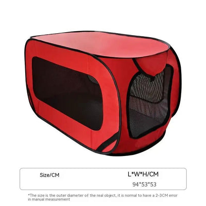 Small and Medium-sized Dog Portable Pet Car Cage red with black mesh panels by FLIPSTYLEZLLC on Tampa Home & Garden Store