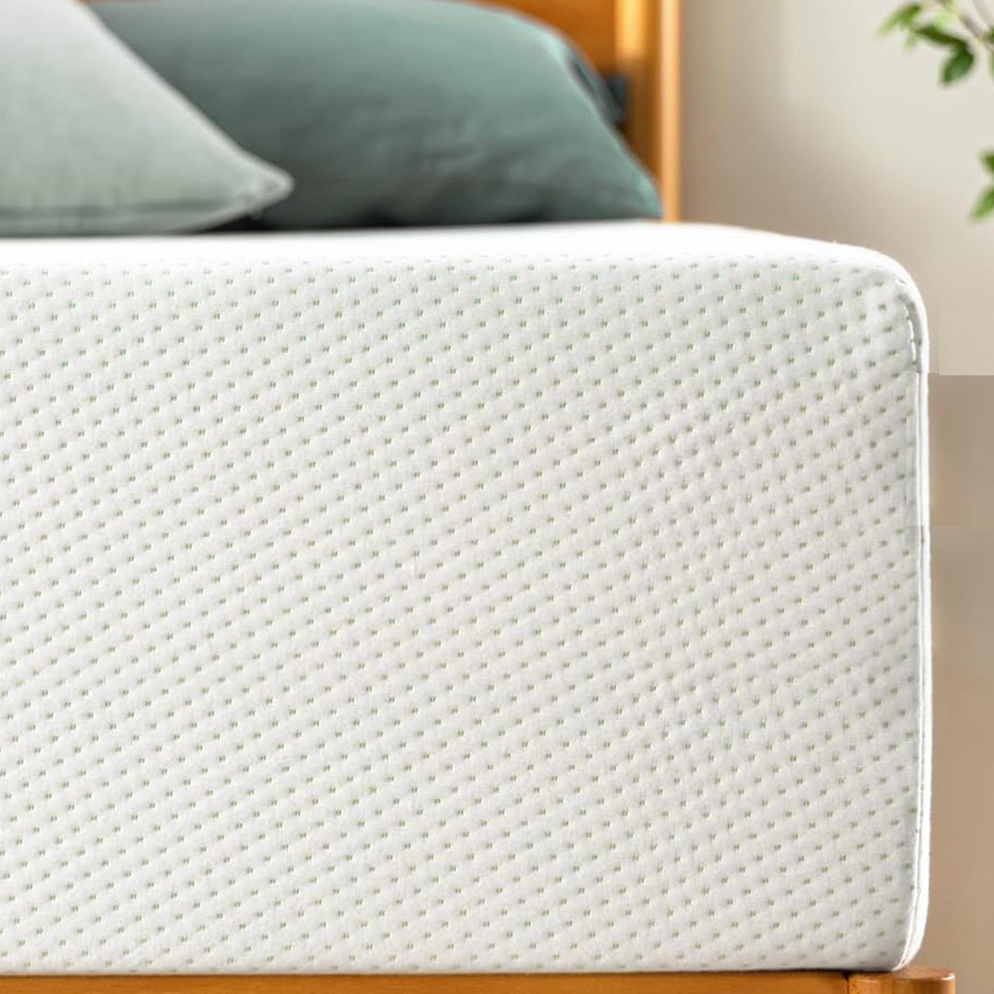 Made In US 6in Twin Size Mattress by HouseOfZazla with white dotted fabric on Tampa Home & Garden Store