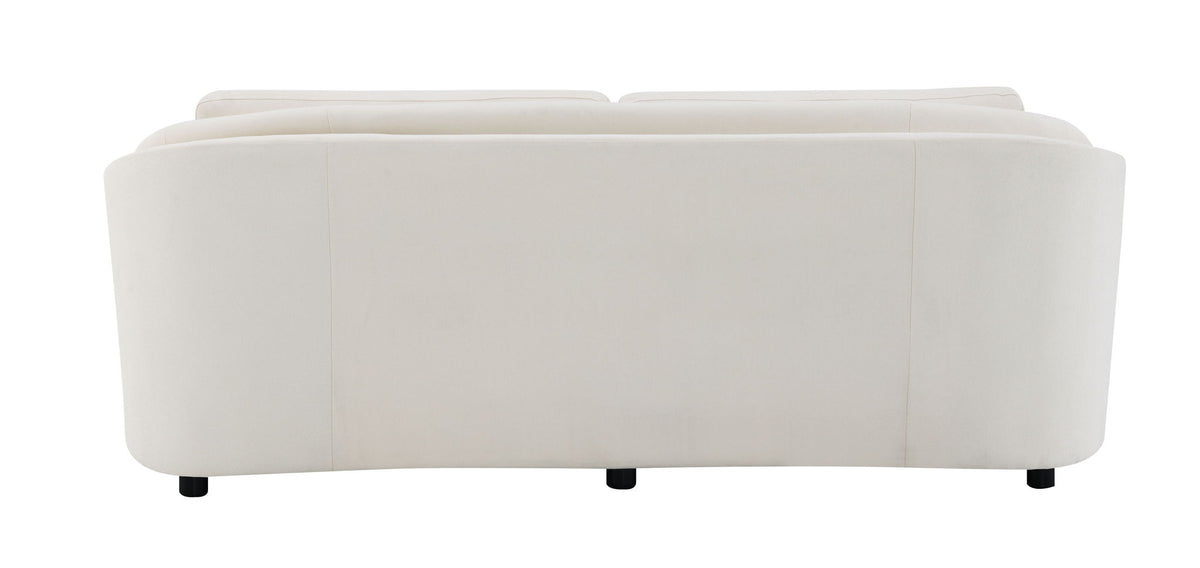Stylish Mariko Linen Sofa and Beige Toss Pillows