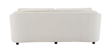 Stylish Mariko Linen Sofa and Beige Toss Pillows