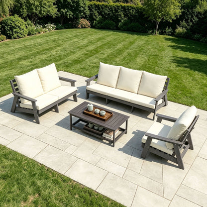Hips 3 Seater Outdoor Patio Sofa with Cushion