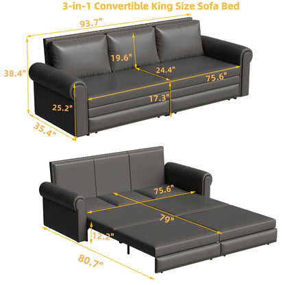 Chesterfield and convertible sleeper sofa